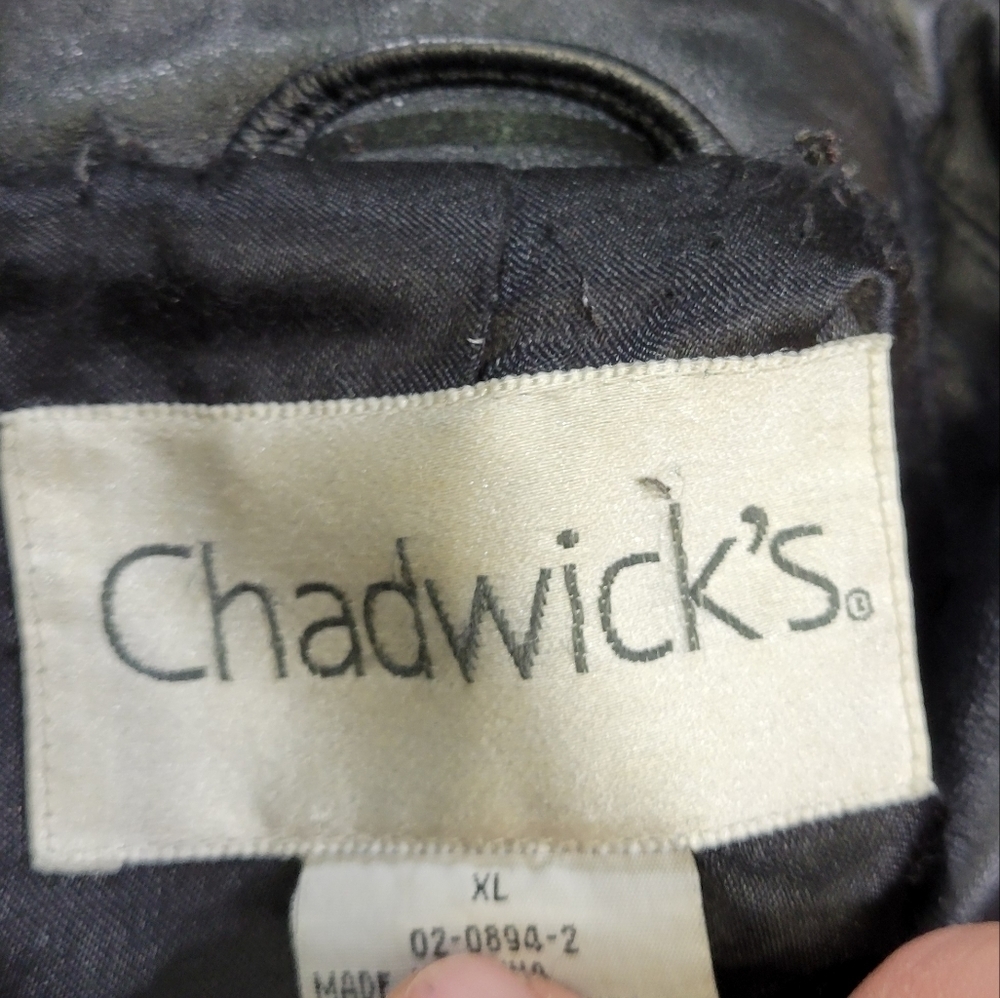 Chadwick Black Leather Button Front Jacket With T… - image 8